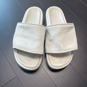 Adidas Y-3 Slide Off White Platform Suede Yohji Yamamoto Men’s Size 10